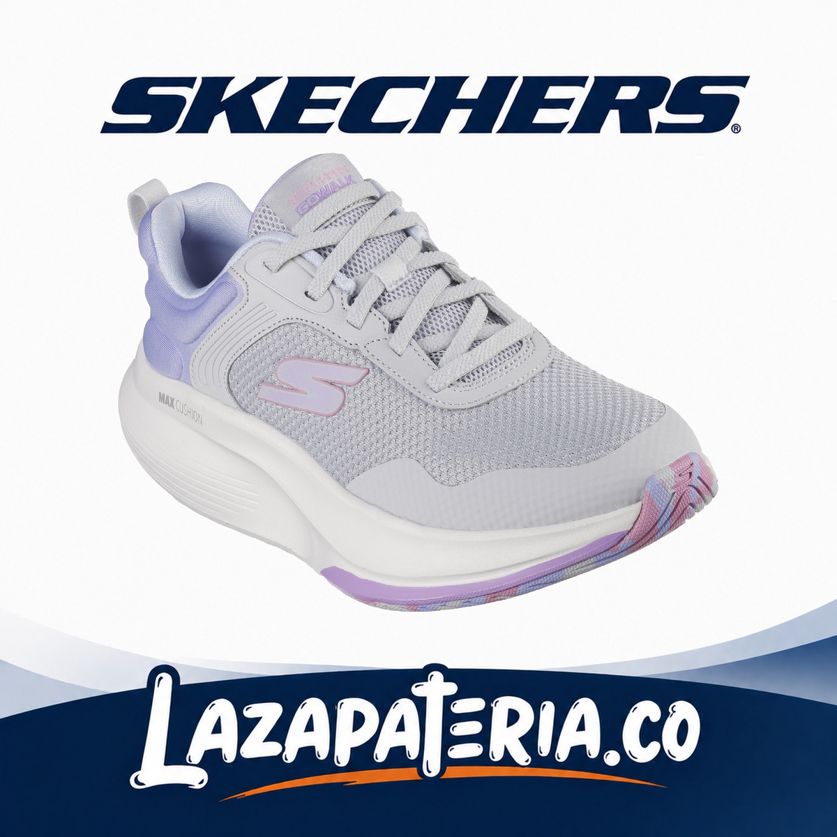 Tenis Skechers GO Walk Gris para mujer