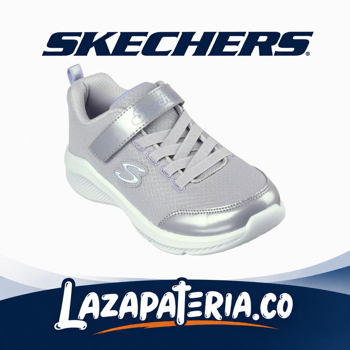 Tenis Skechers Sole Swifters Gris para niña