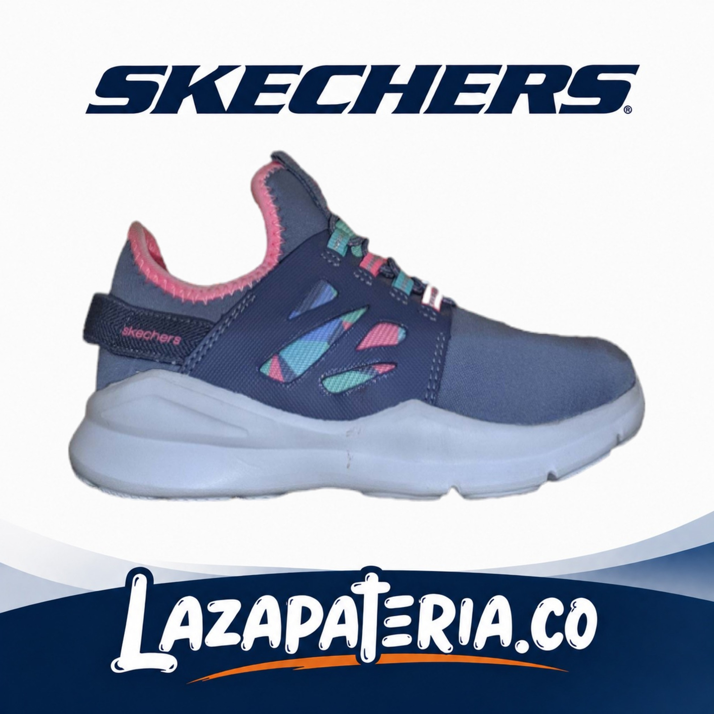 Tenis Skechers Street Gris para niña