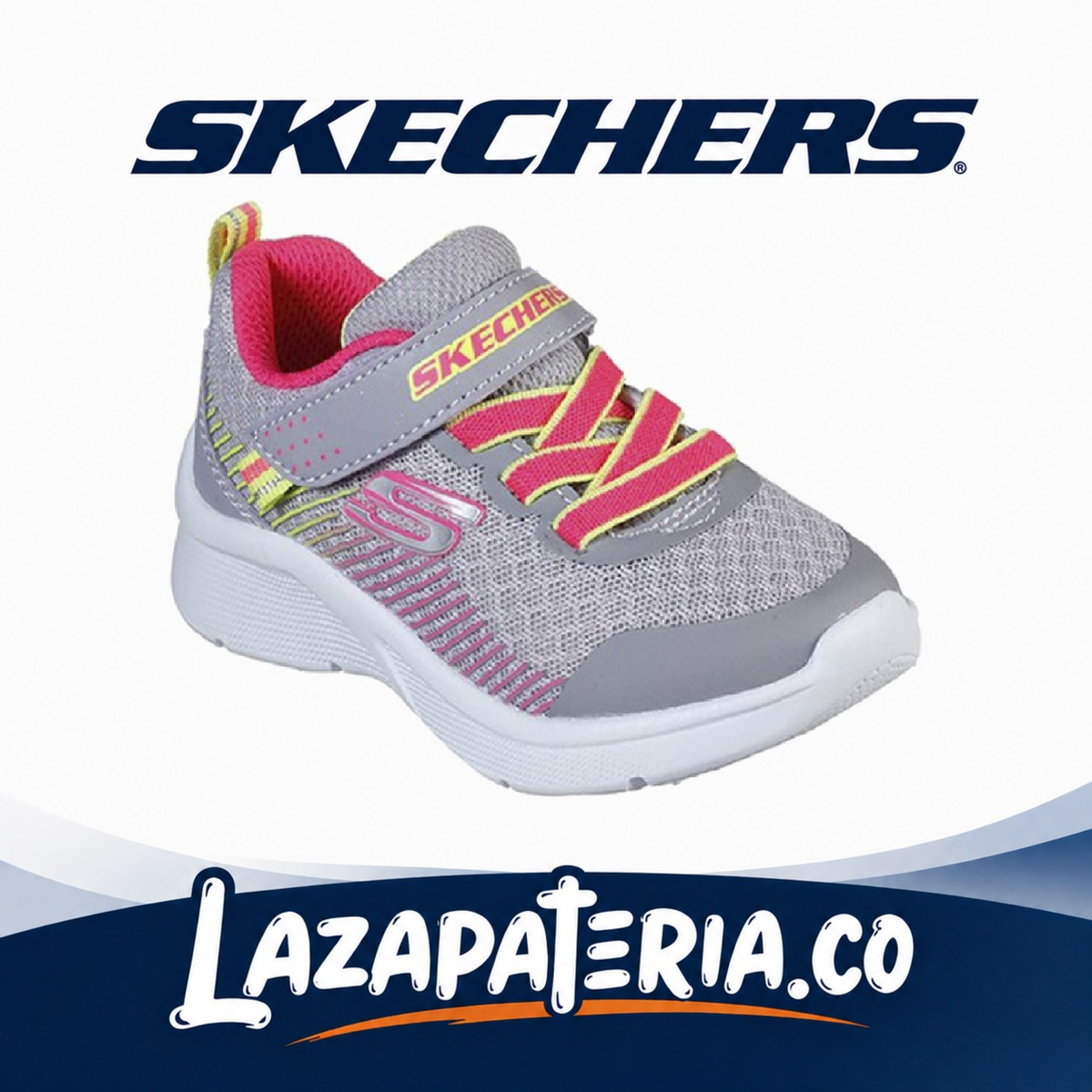 Tenis Skechers Microspec Gris para bebé
