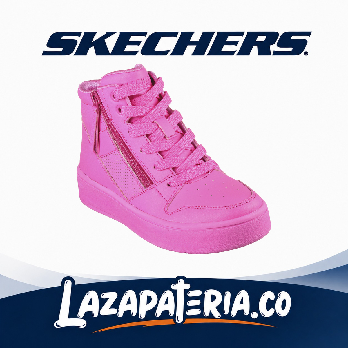 Botas Skechers Court High Fucsia para niña