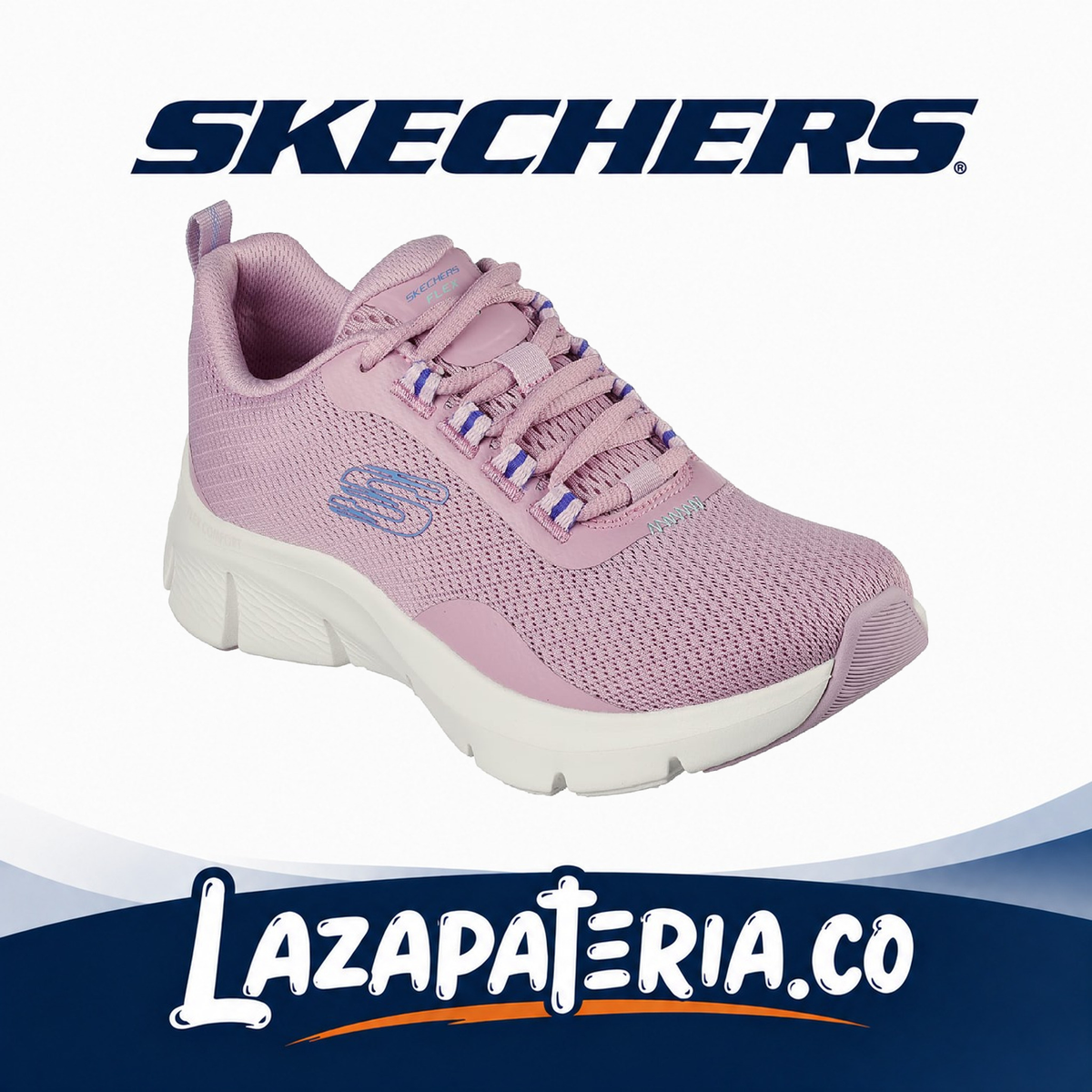 Tenis Skechers Flex Comfort Lila para mujer