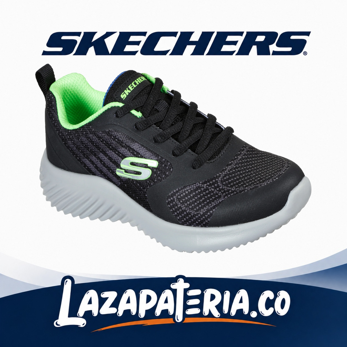 Tenis Skechers Bounder Azul para niño