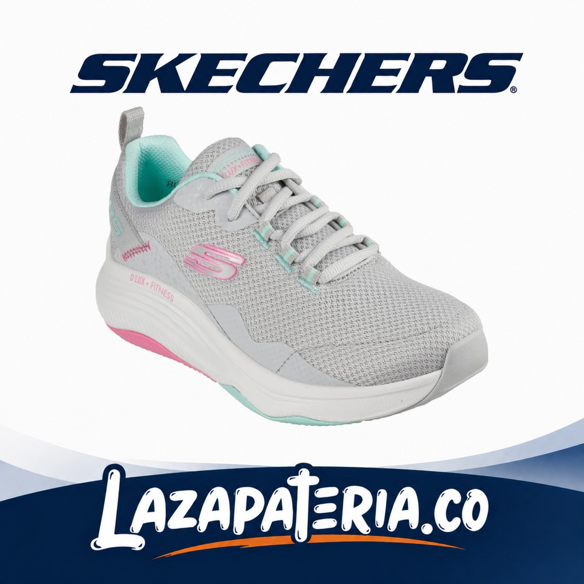 Tenis Skechers D'Lux Fitness Gris para mujer