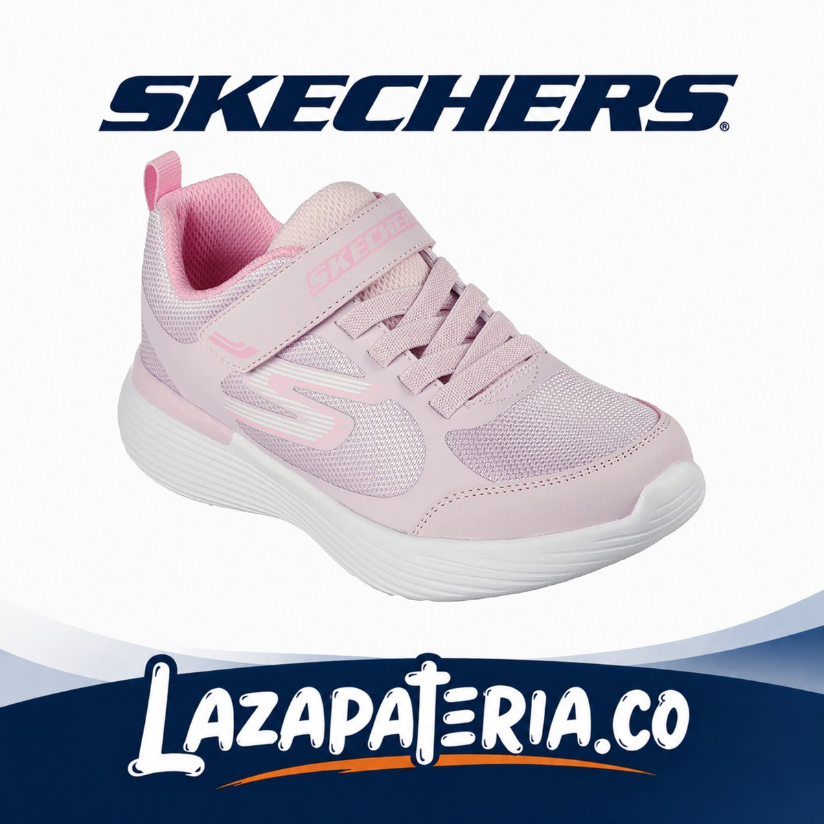 Tenis Skechers GOrun Rosado para niña