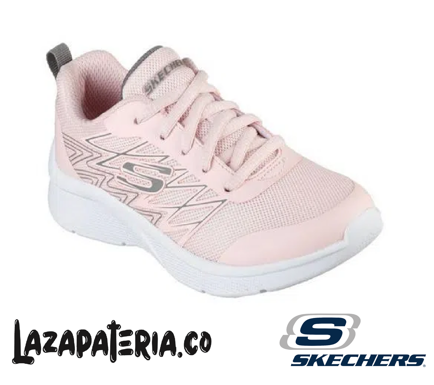 Tenis Skechers Microspec Rosado para niña