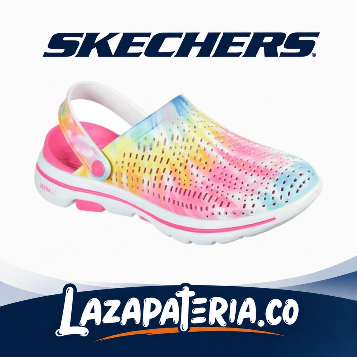 Chanclas Skechers Foamies GO Walk 5 Multicolor para mujer