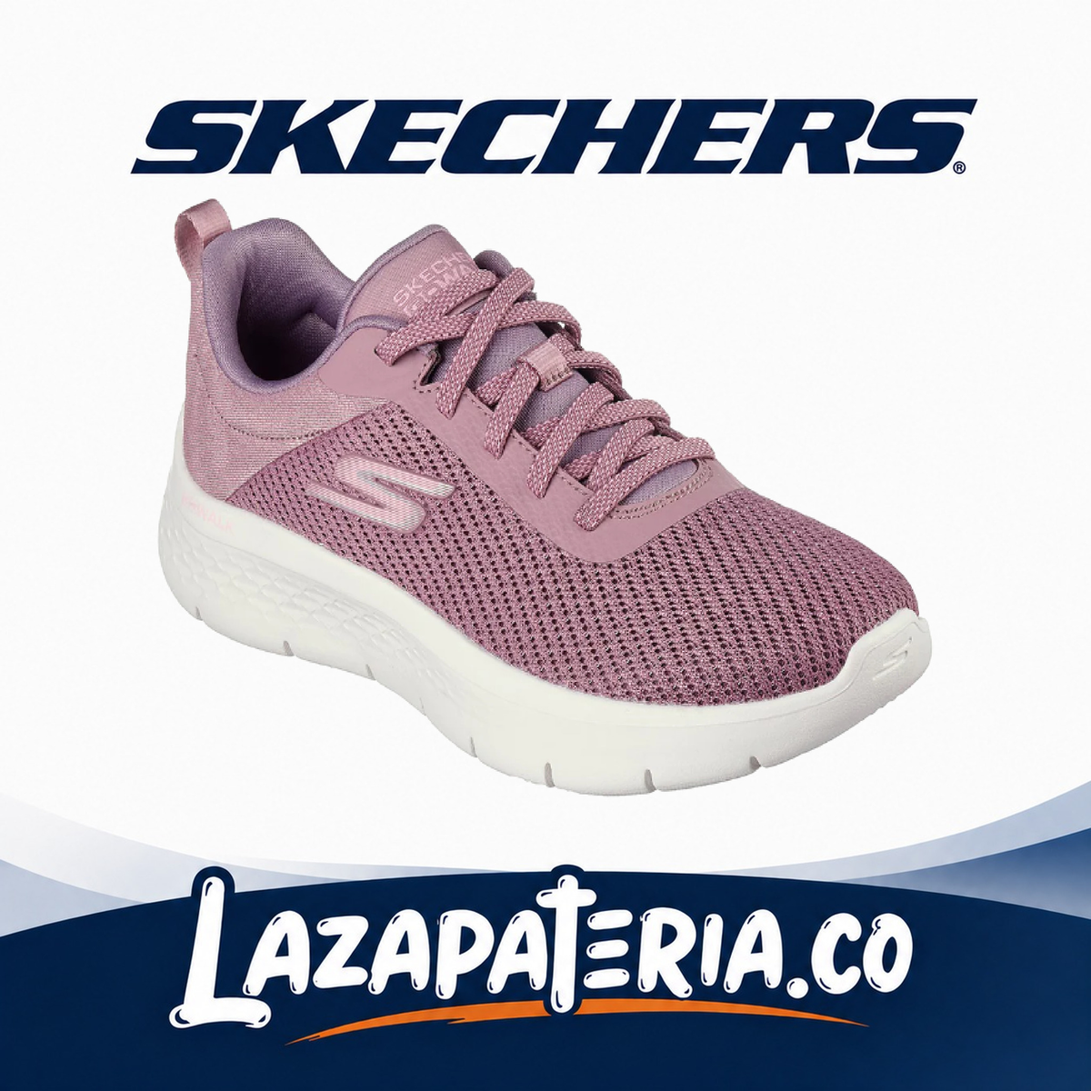 Tenis Skechers GO Walk Morado para mujer