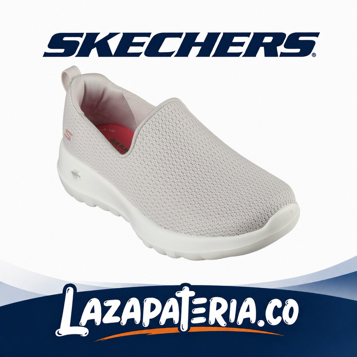 Baletas Skechers GO Walk Beige para mujer