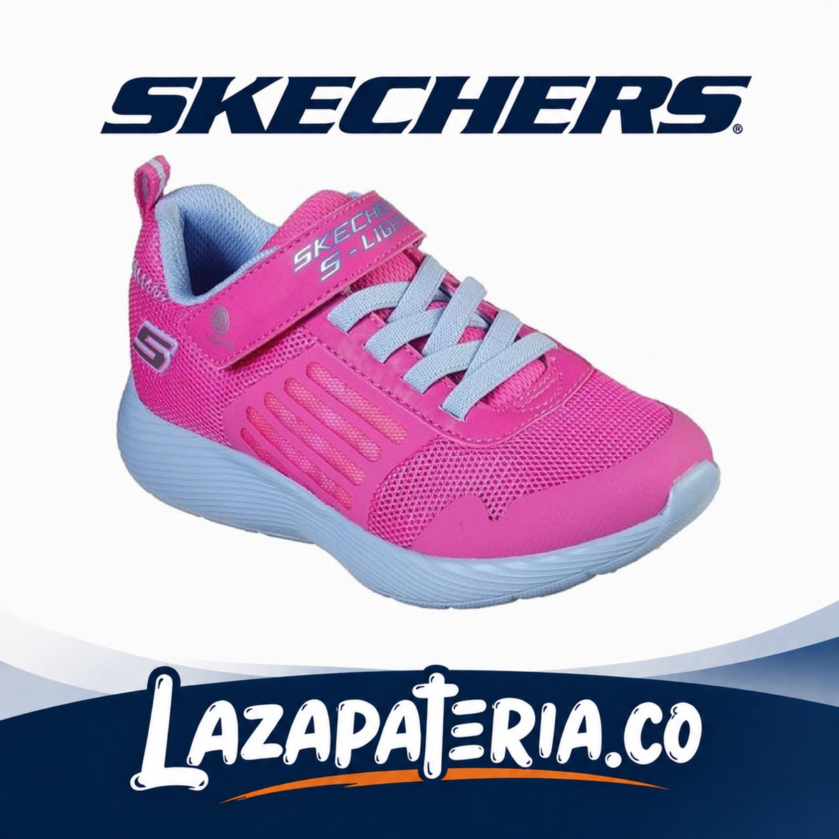 Tenis Skechers S-Lights Rosado para bebé