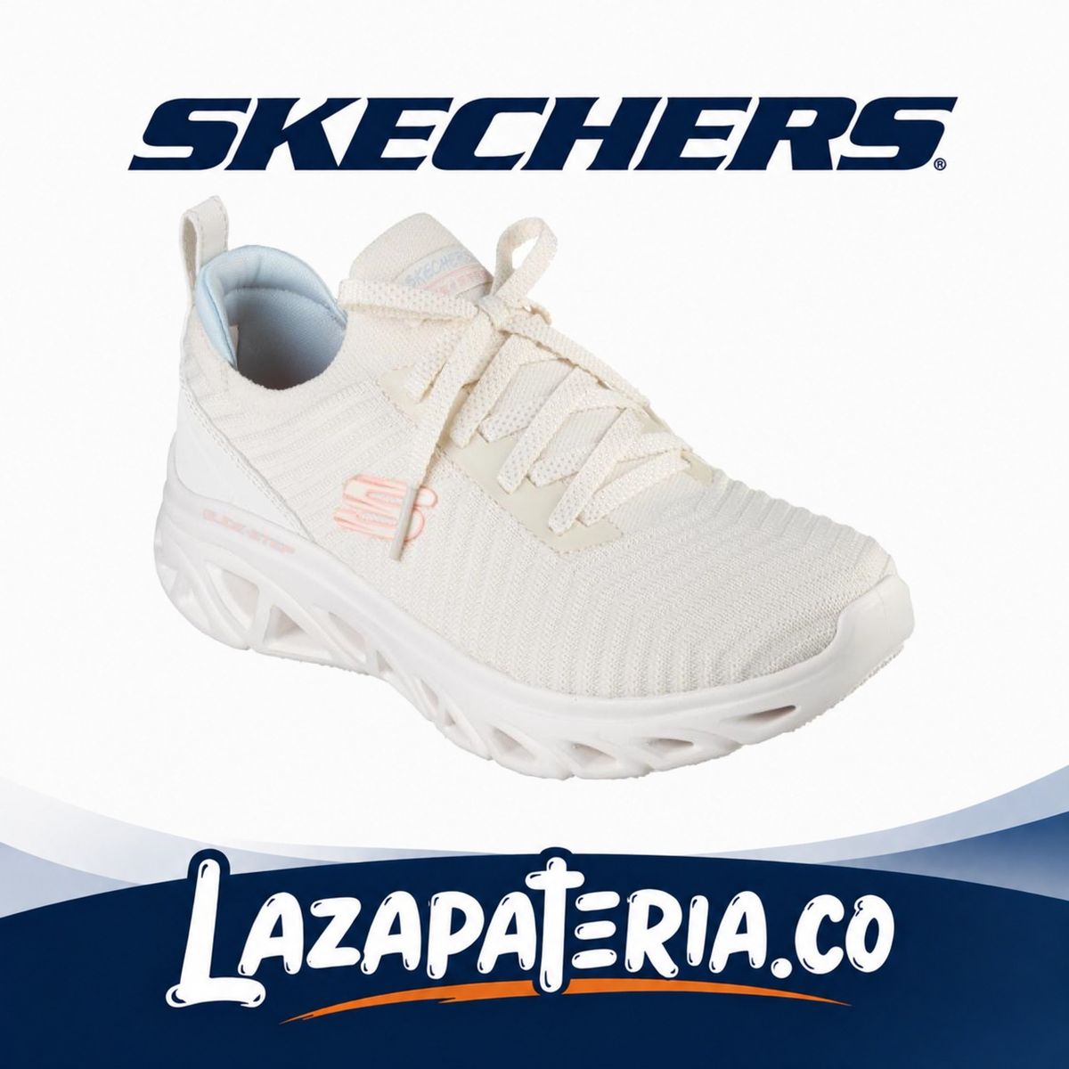 Tenis Skechers Glide-Step Blanco para mujer