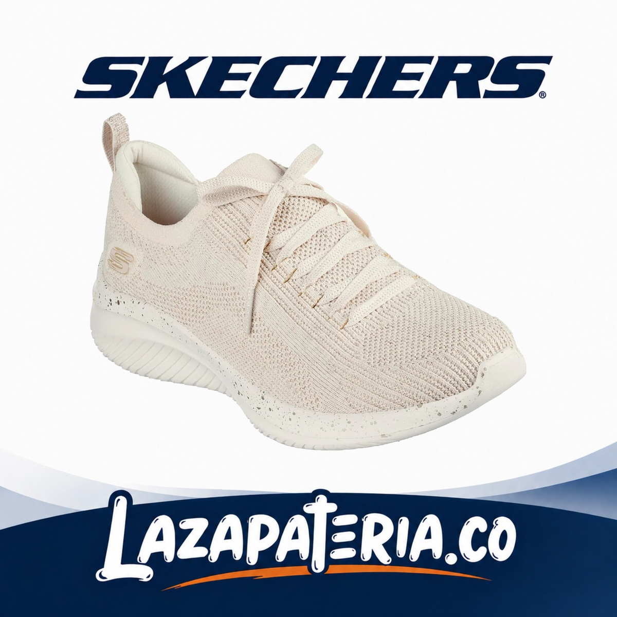 Tenis Skechers Ultra Flex Beige para mujer