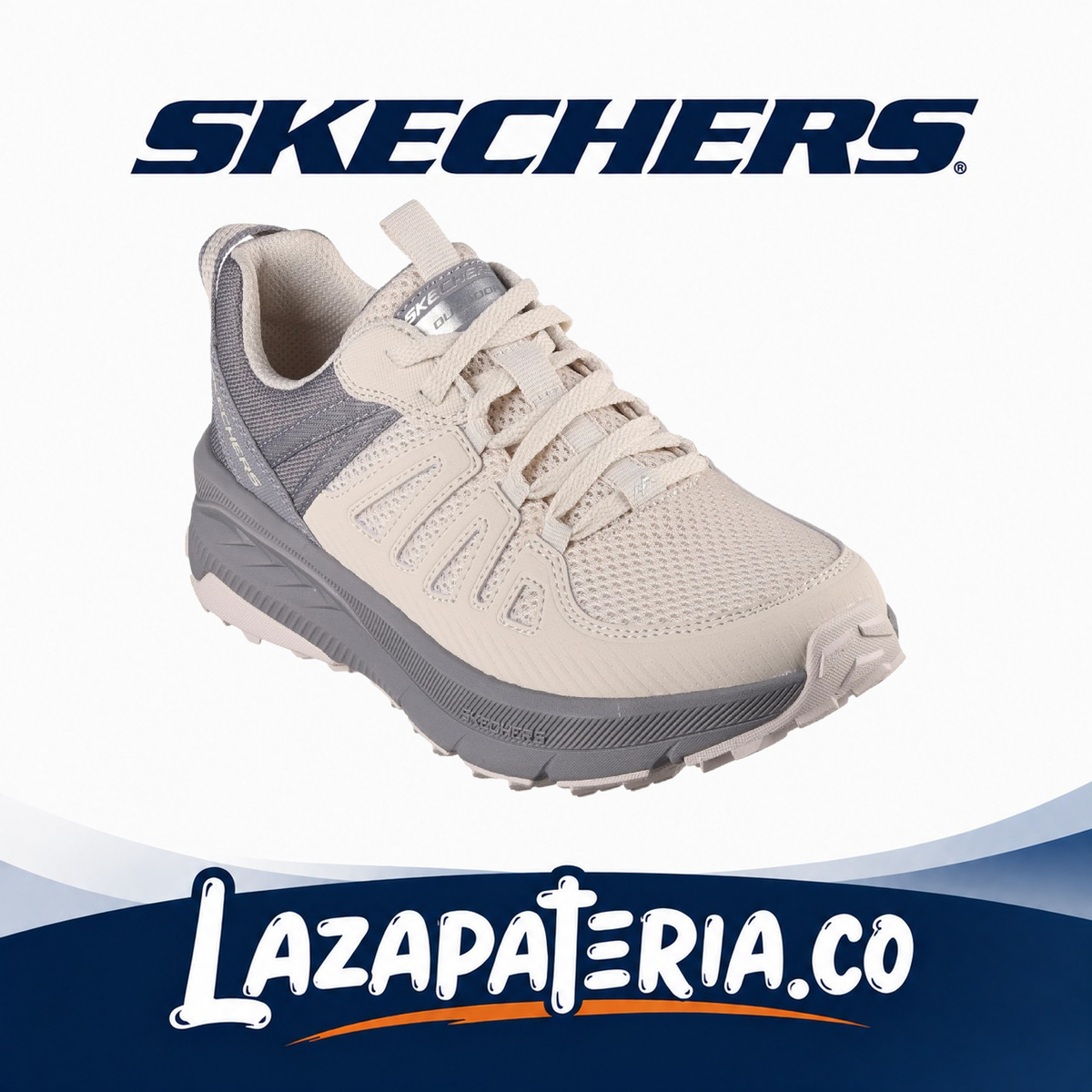 Tenis Skechers Switch Back Beige para mujer