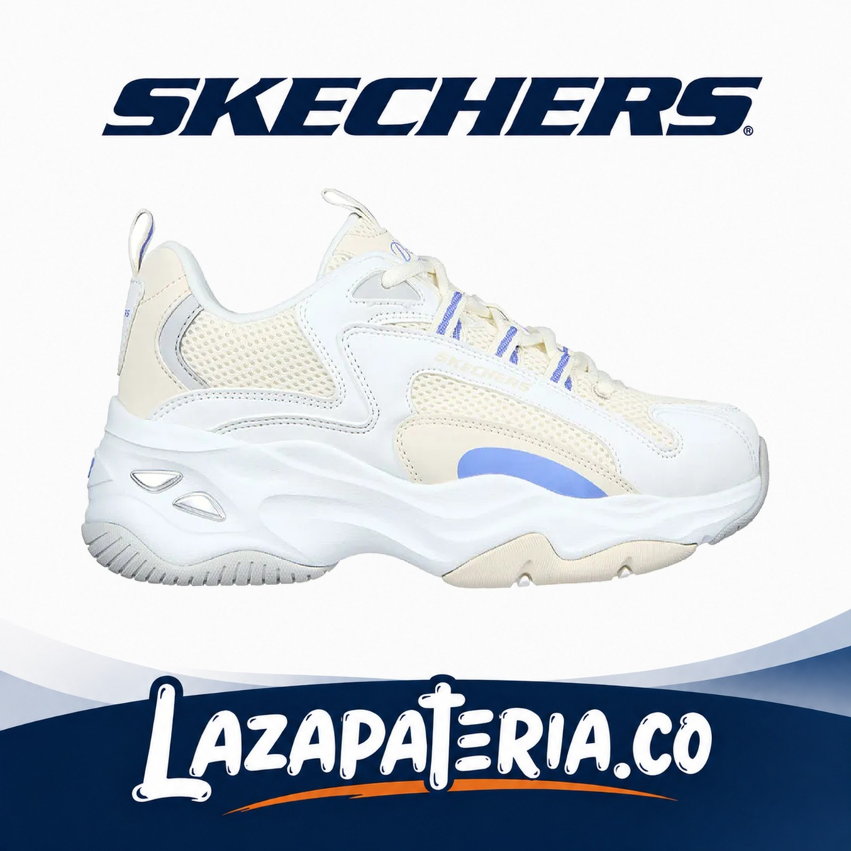 Tenis Skechers D'Lites Beige para mujer