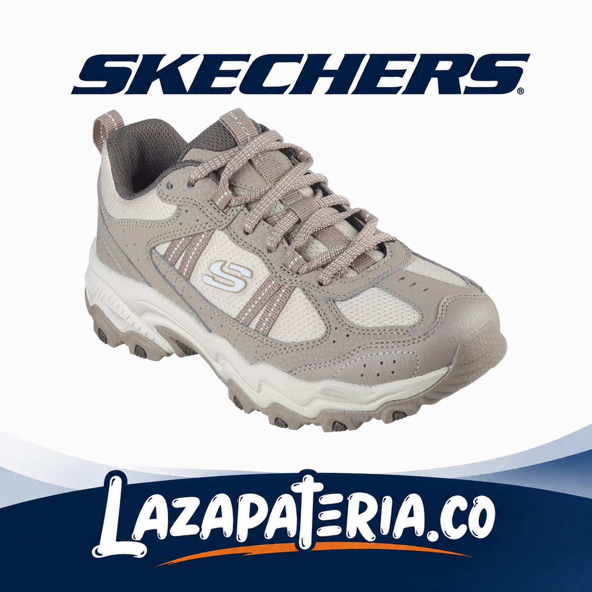 Tenis Skechers Stamina AT Beige para mujer