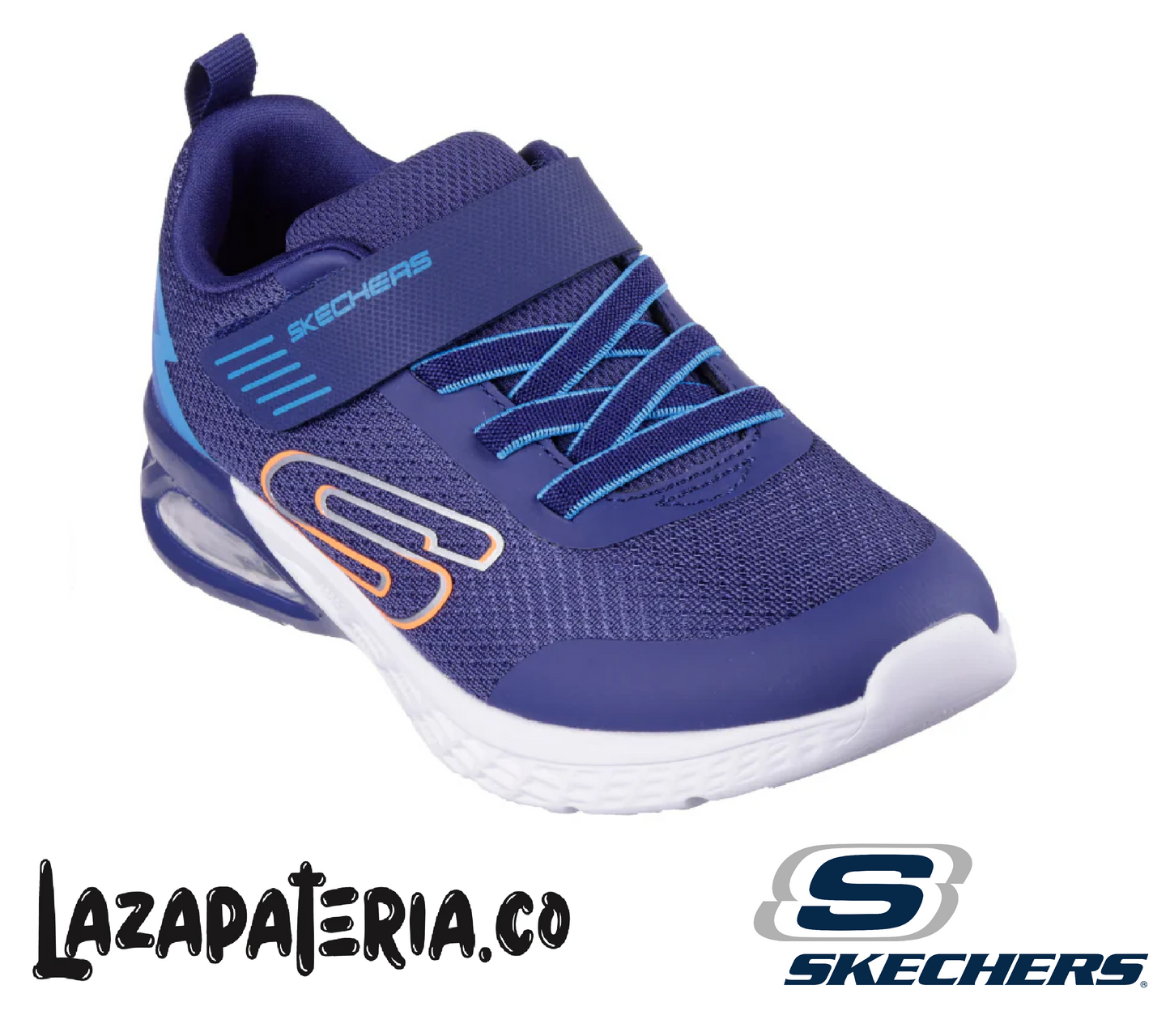 Tenis Skechers Microspec Max II Azul Navy para niño