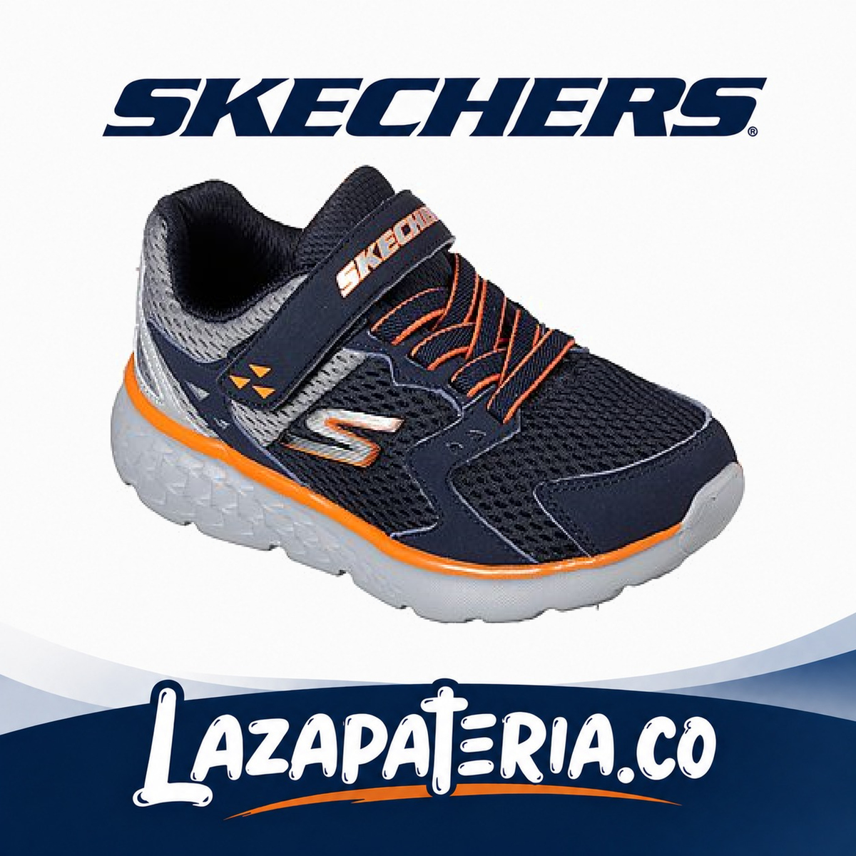 Tenis Skechers GOrun Azul Navy para bebé