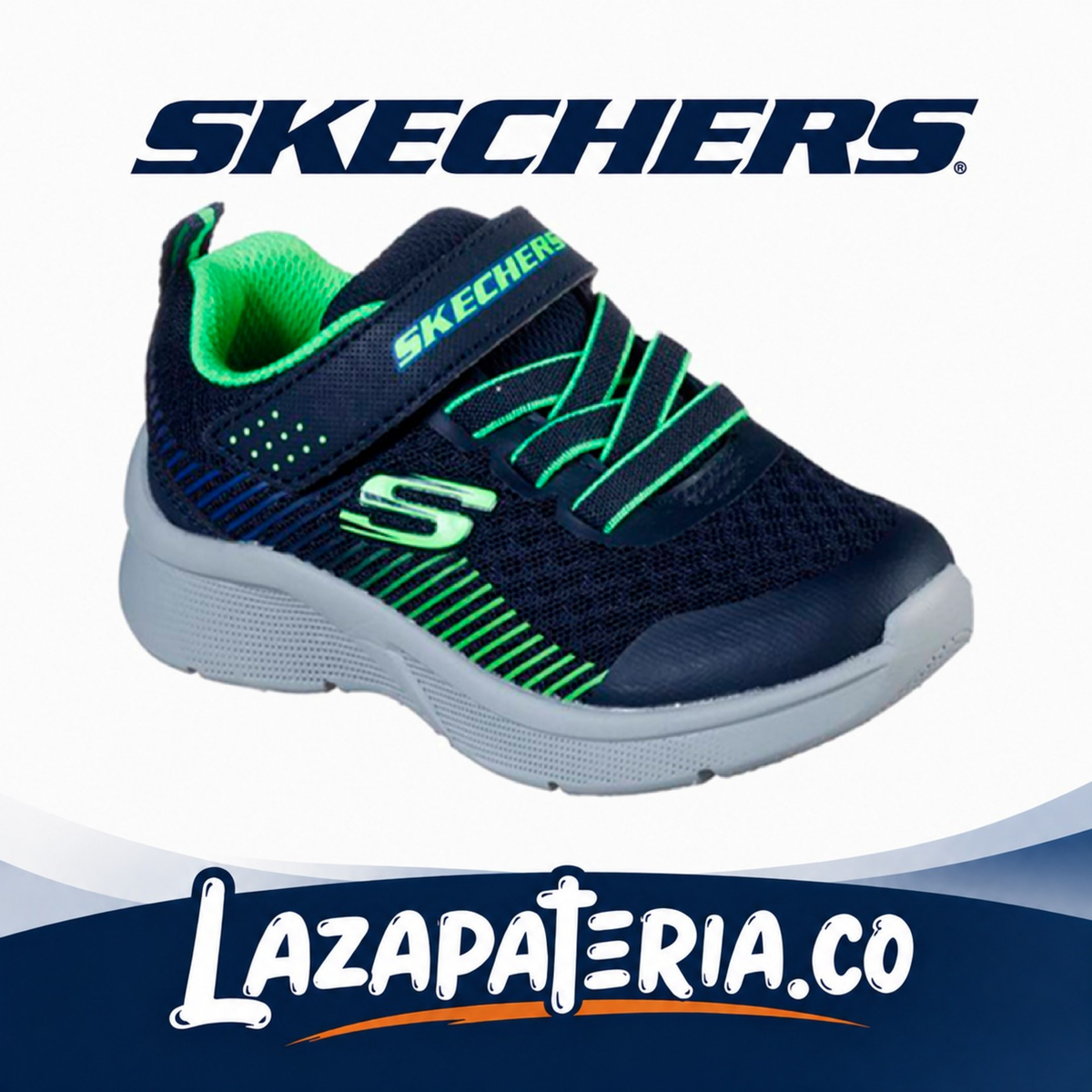 Tenis Skechers Microspec Azul Navy para bebé