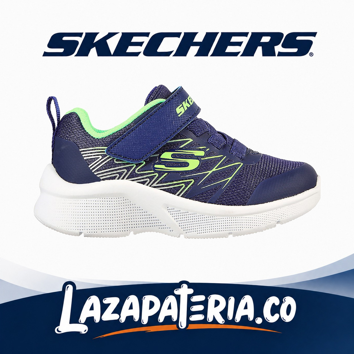 Tenis Skechers Microspec Azul Navy para bebé