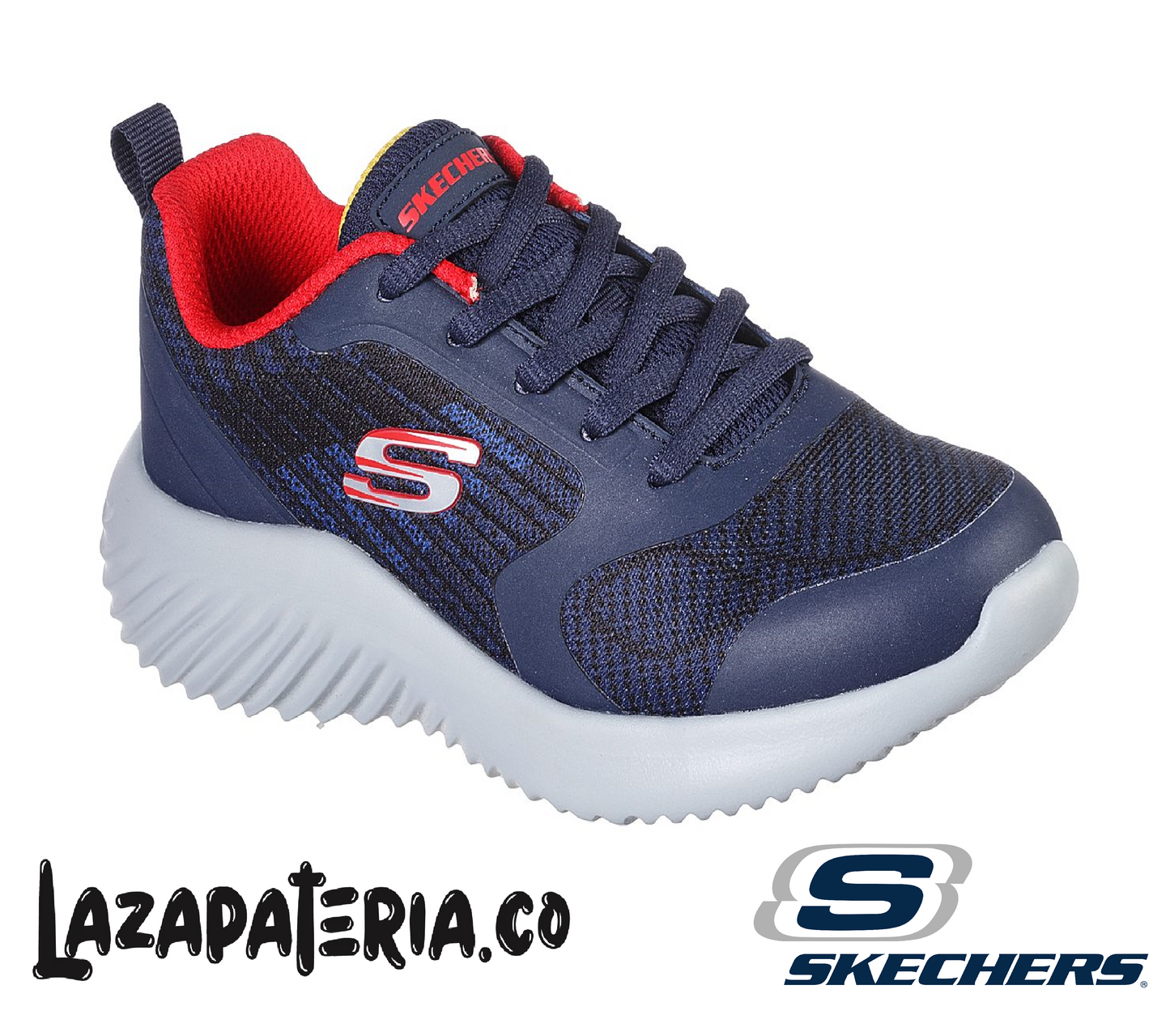 Tenis Skechers Bounder Azul Navy para niño