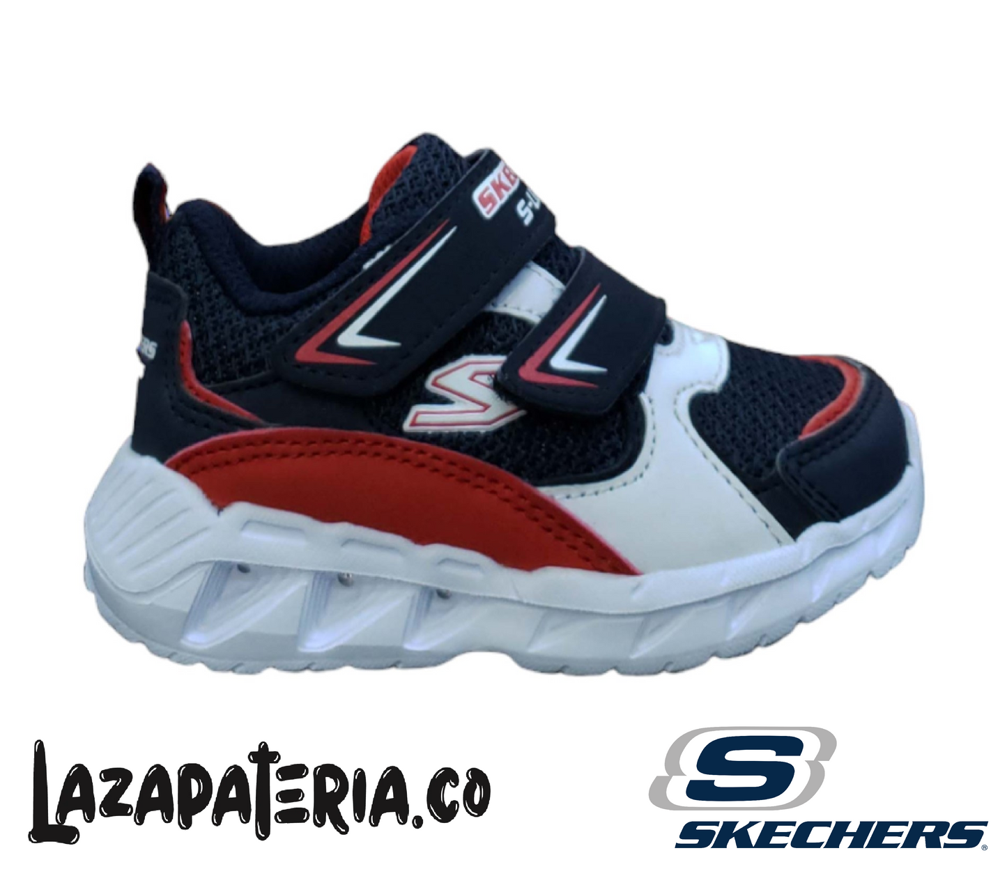 Tenis Skechers S-Lights Azul Navy para bebé