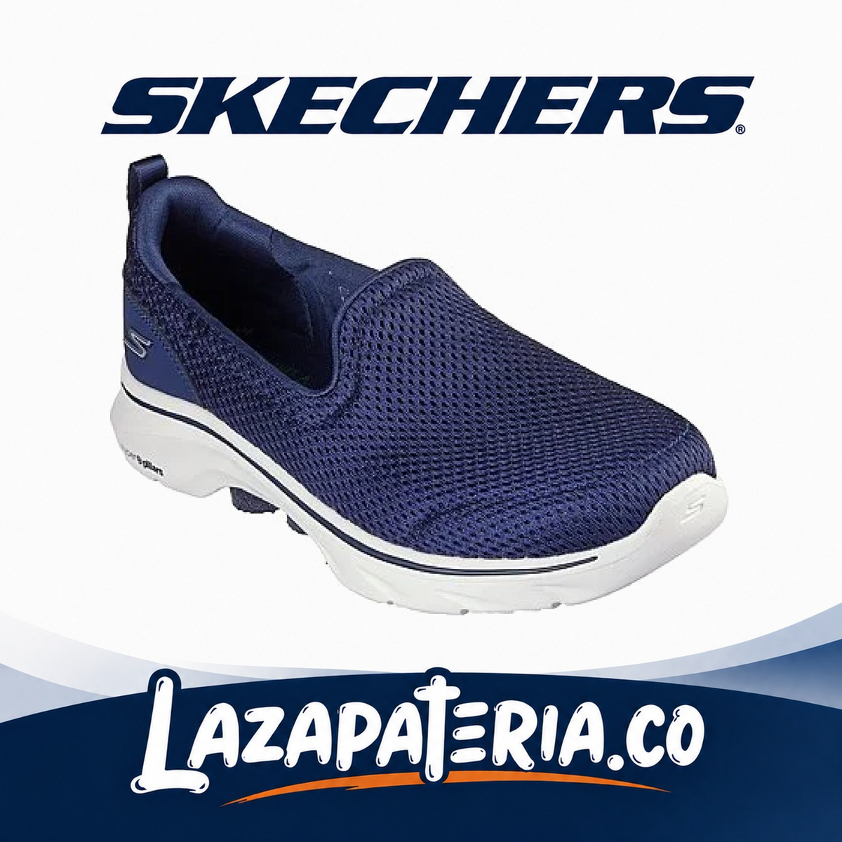 Baletas Skechers GO Walk 7 Azul Navy para mujer