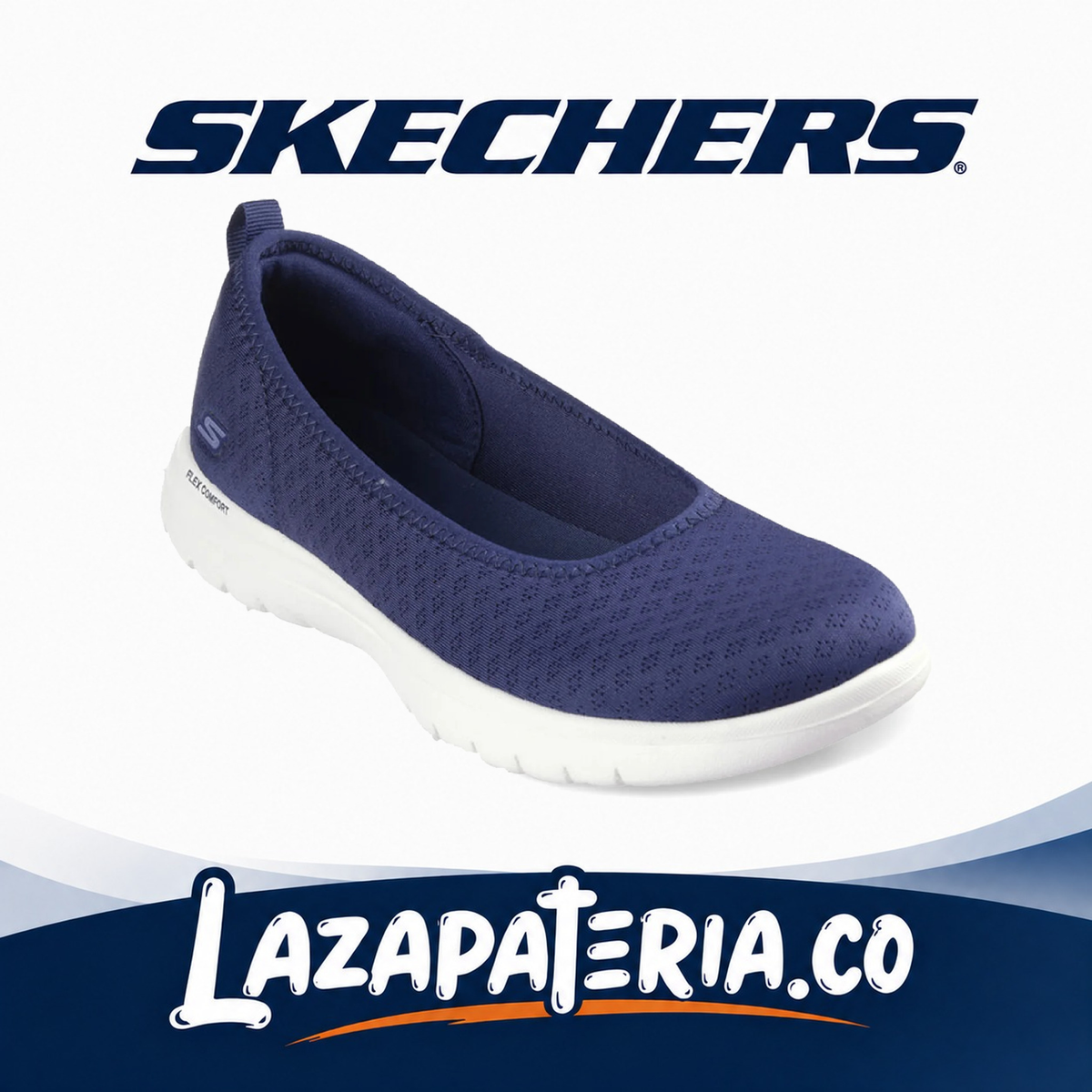 Baletas Skechers On-The-Go Flex Azul Navy para mujer