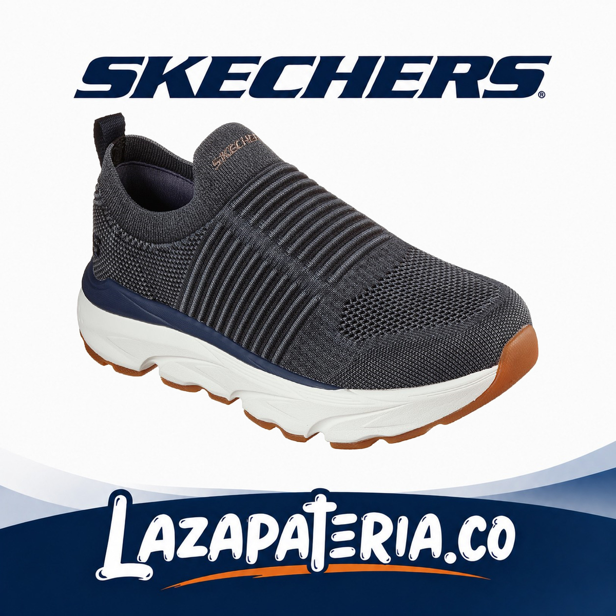 Tenis Skechers Delmont Azul Navy para hombre