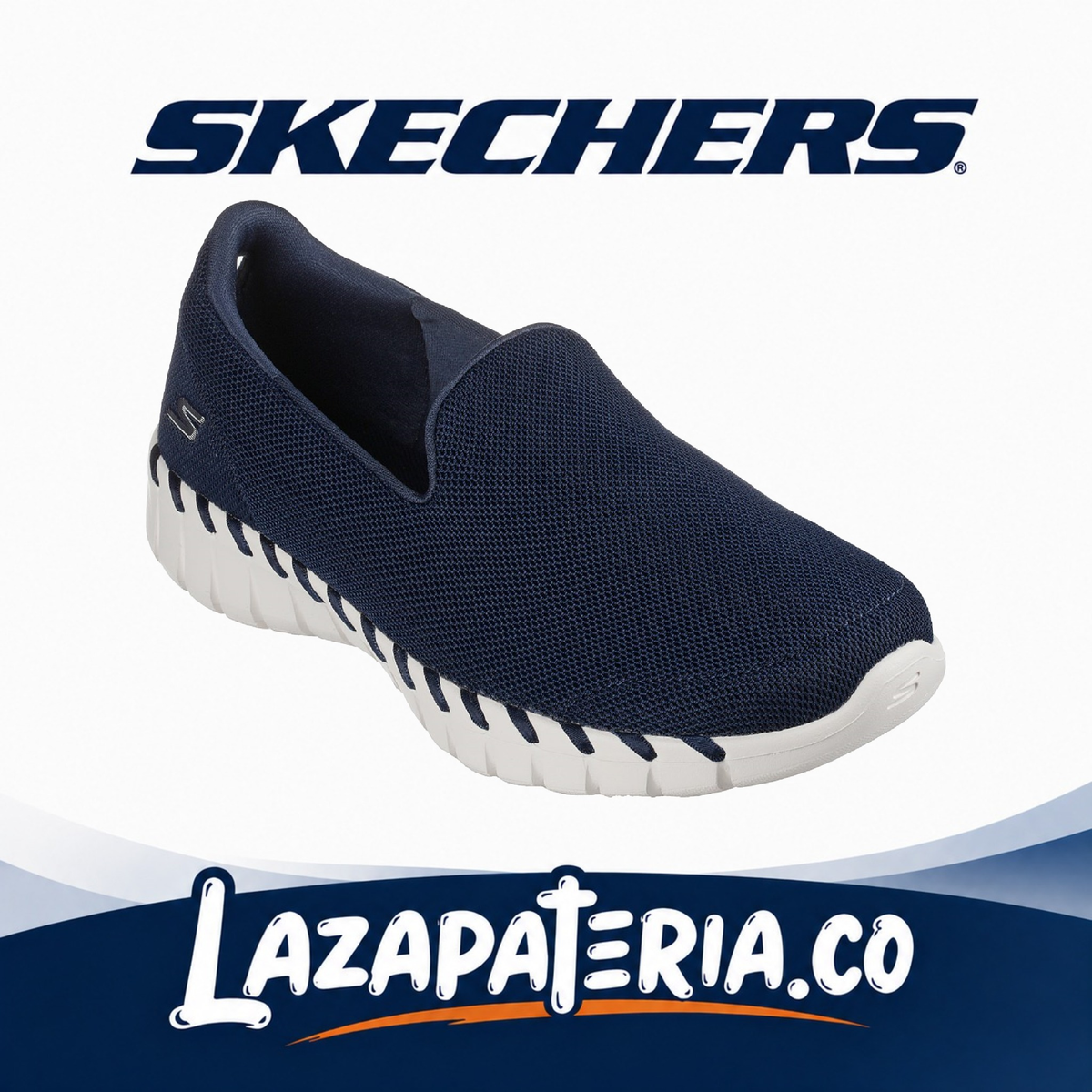 Baletas Skechers GO Walk Smart Azul Navy para mujer