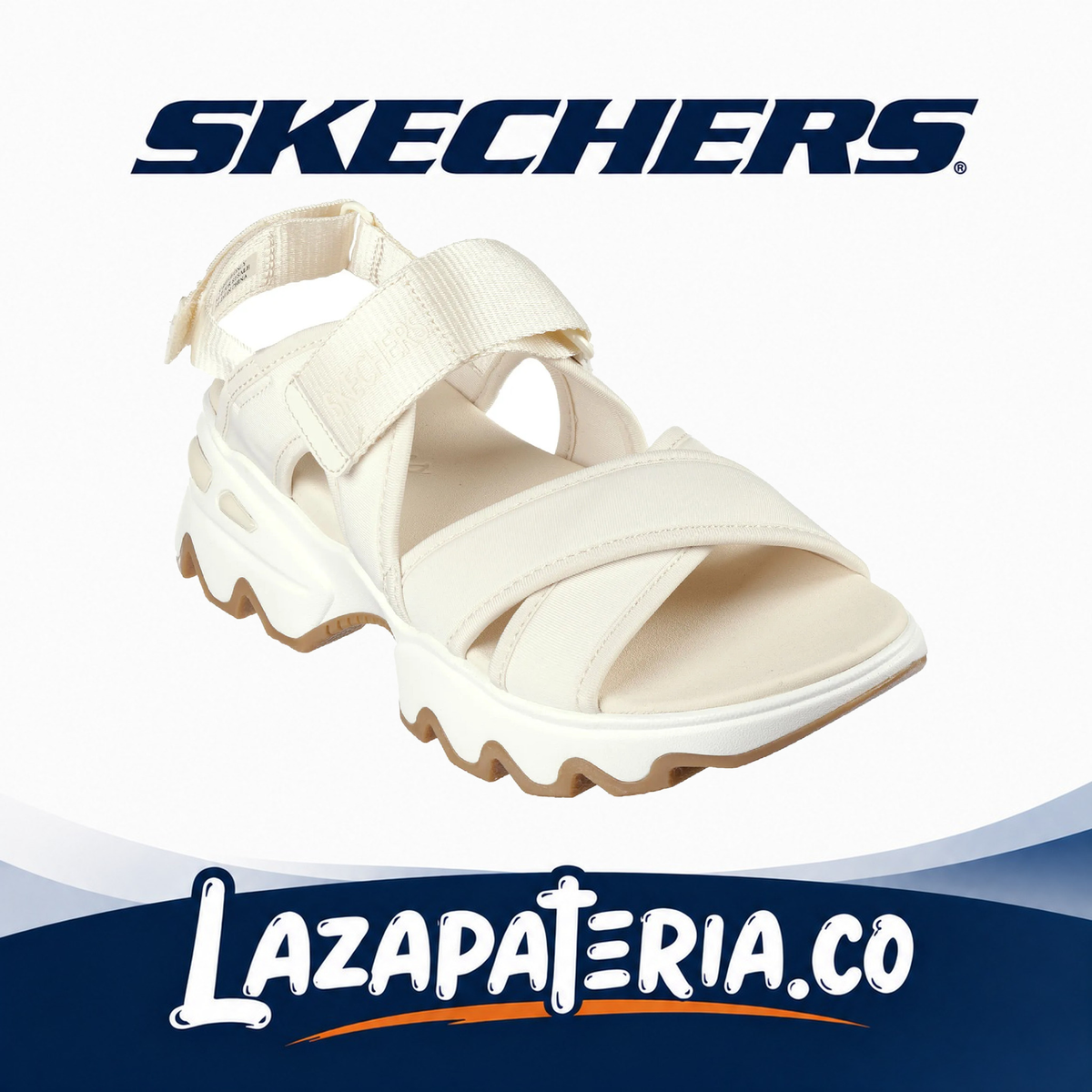 Sandalias Skechers Big Lug Blanco para mujer