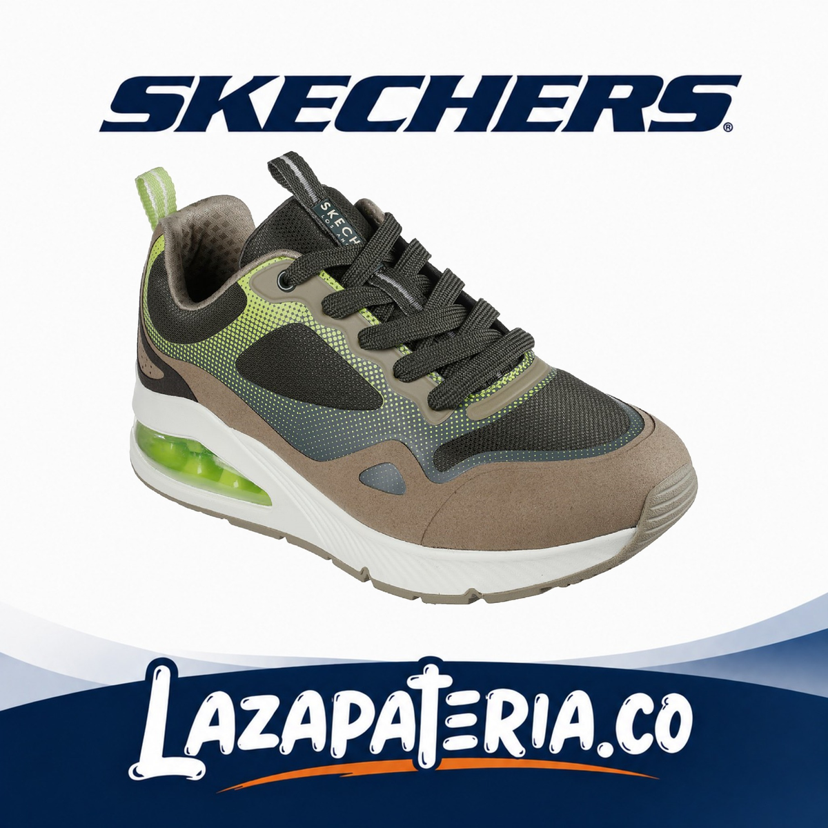 Tenis Skechers UNO Verde Oliva para hombre