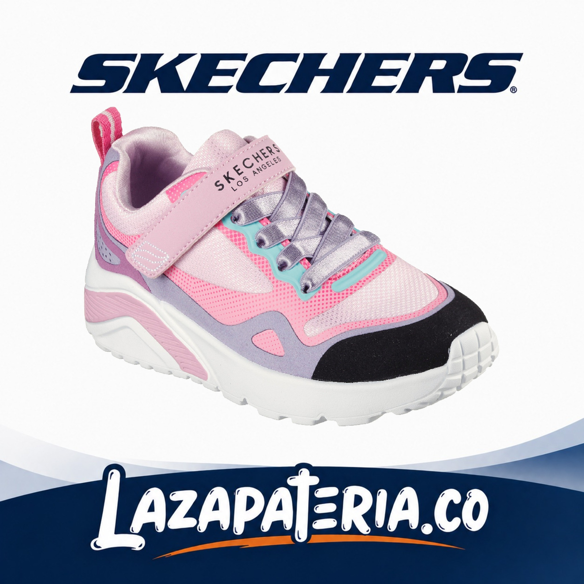 Tenis Skechers UNO Lite Multicolor para niña