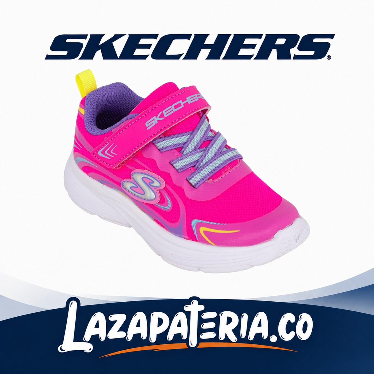 Tenis Skechers Wavy Lites Rosado para bebé