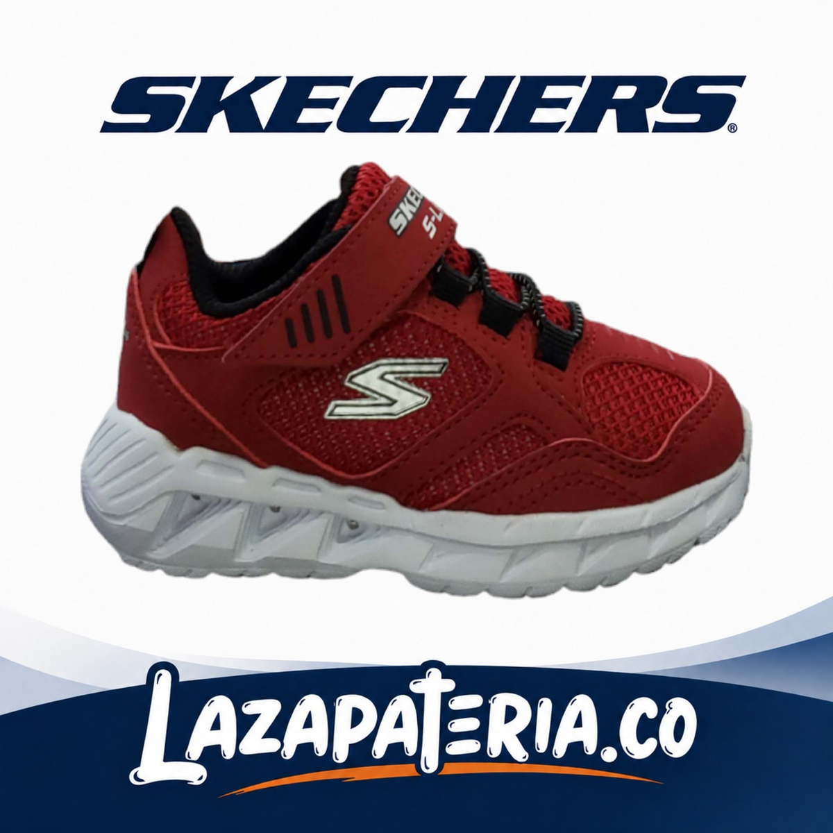 Tenis Skechers S-Lights Rojo para bebé