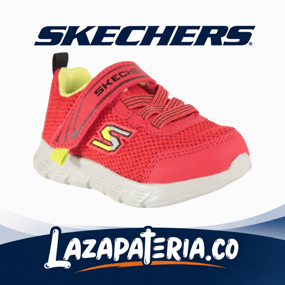 Tenis Skechers Comfy Flex Rojo para bebé