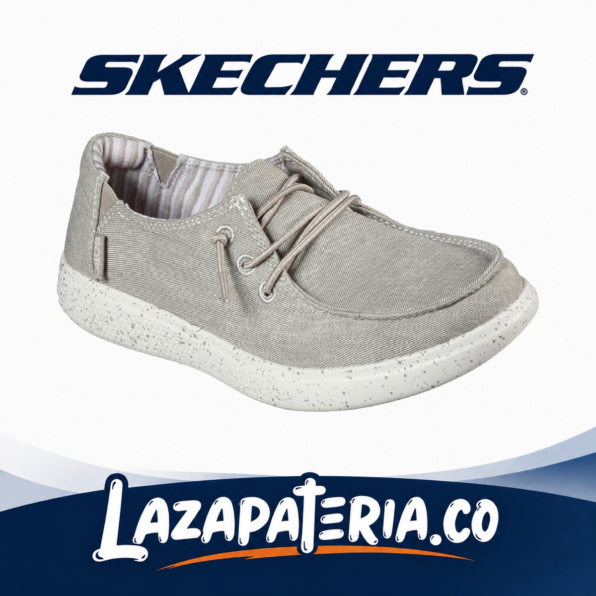 Mocasines Skechers BOBS Beige para mujer