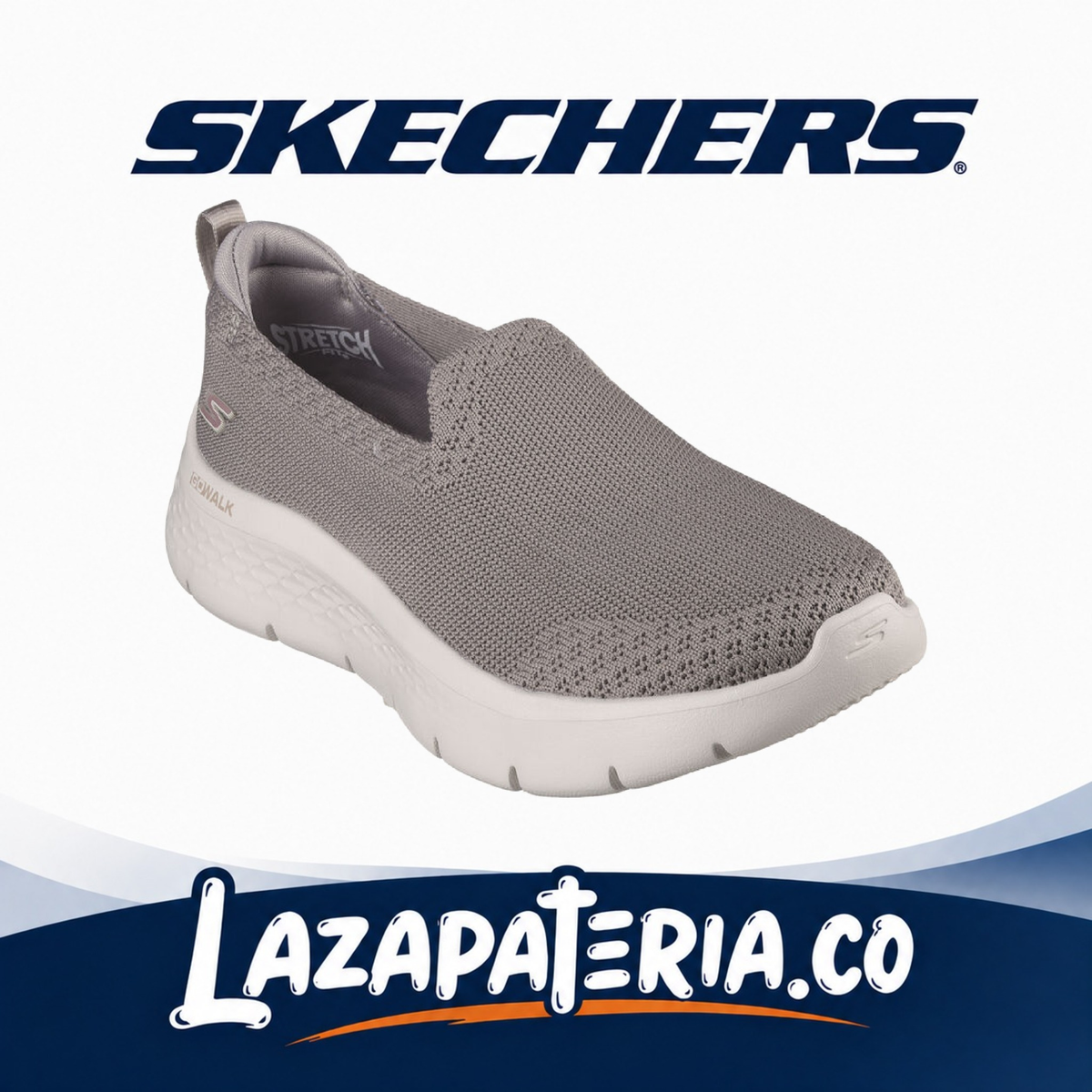 Tenis Skechers GO Walk Flex Beige para mujer