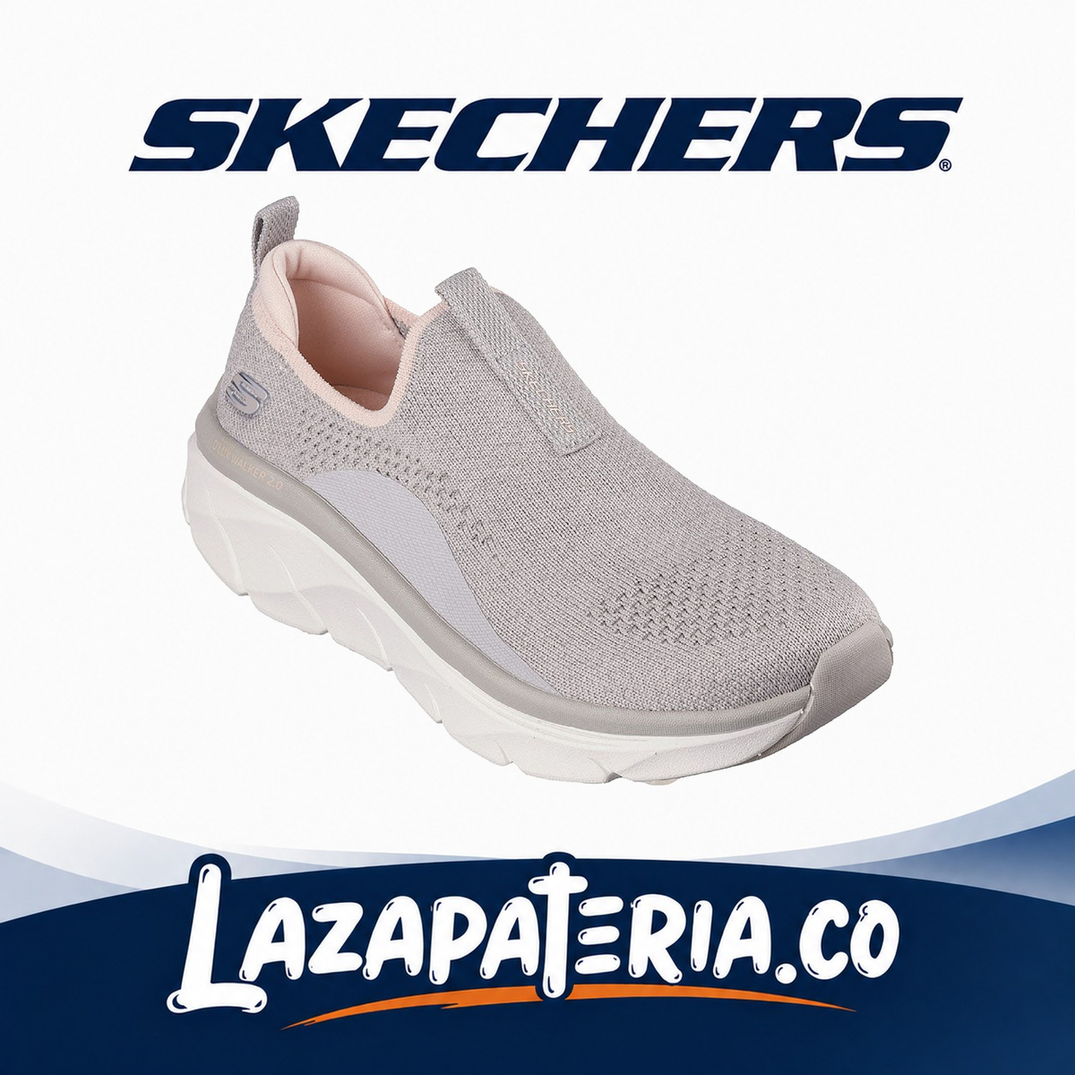Tenis Skechers D'Lux Walker Beige para mujer