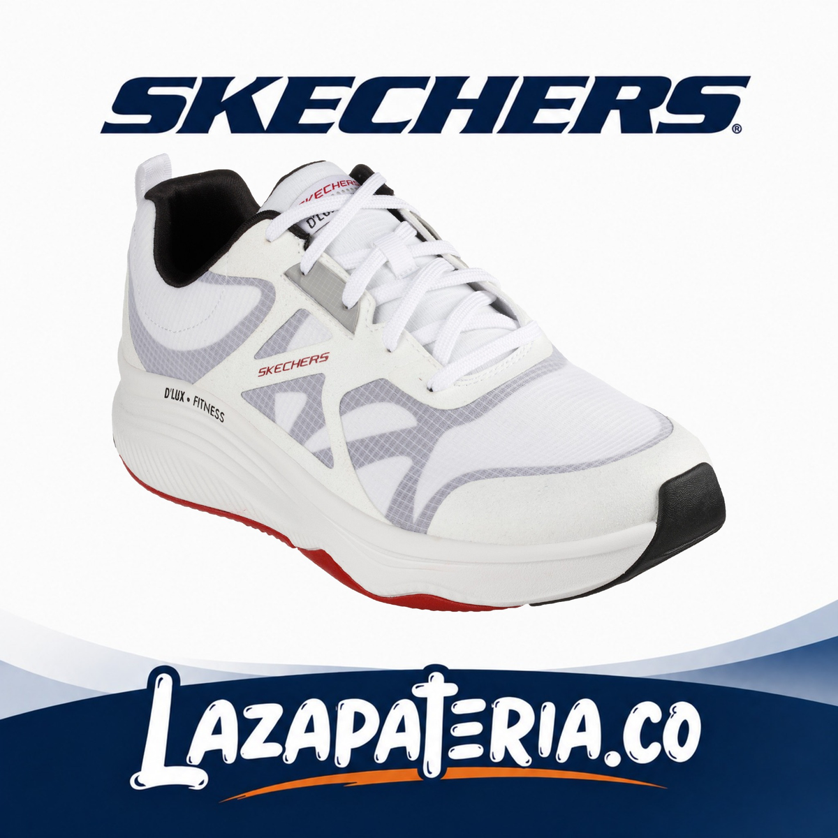 Tenis Skechers D'Lux Fitness Blanco para hombre