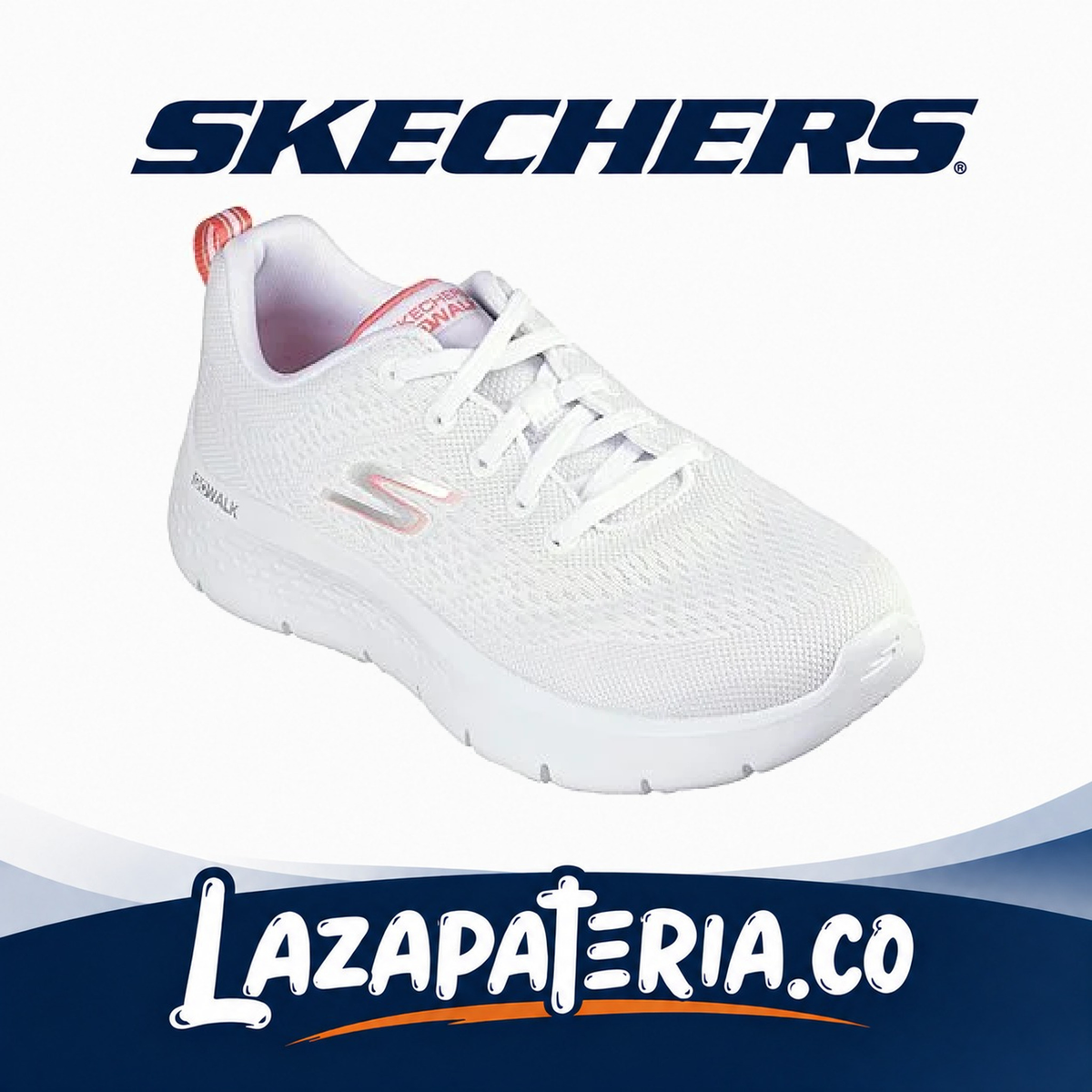 Tenis Skechers GO Walk Flex Blanco para mujer