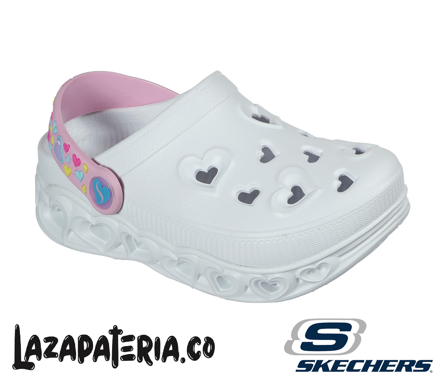 Chanclas Skechers Foamies Blanco para niña