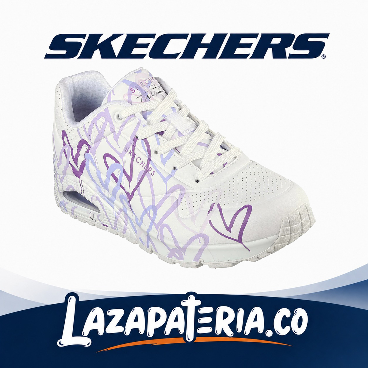 Tenis Skechers UNO Blanco para mujer