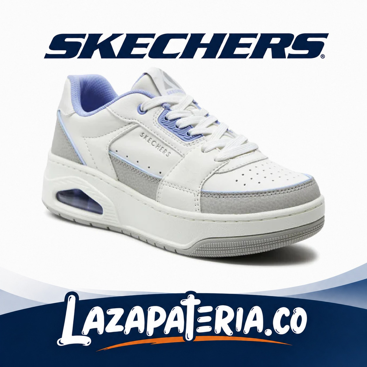Tenis Skechers UNO Court Blanco para mujer
