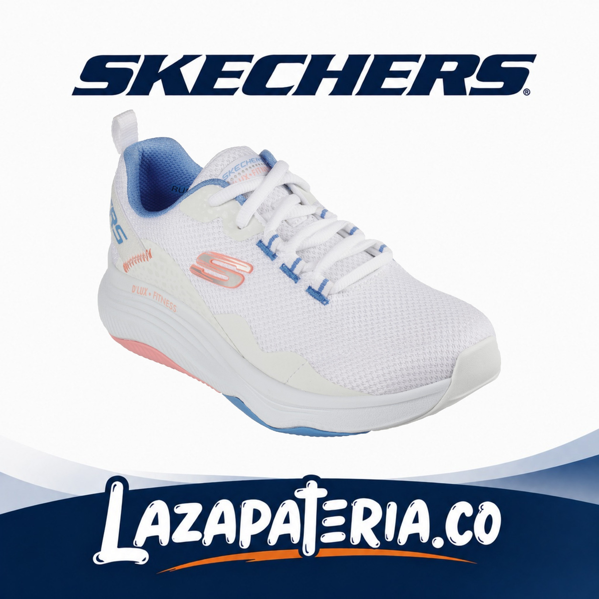 Tenis Skechers D'Lux Fitness Blanco para mujer