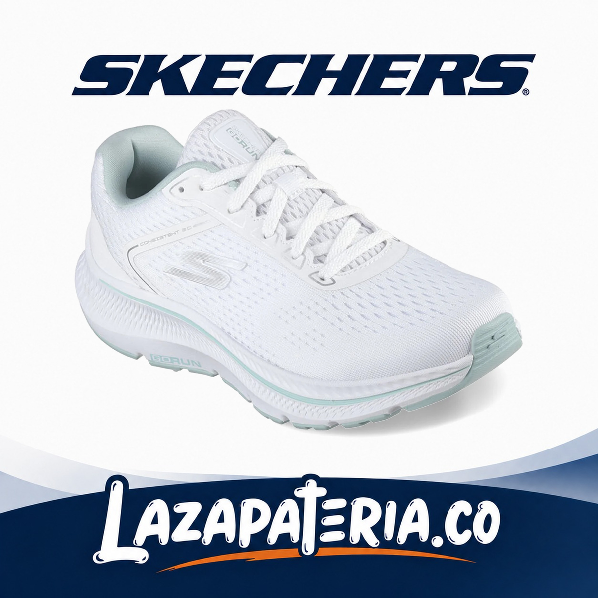 Tenis Skechers GOrun Consistent Blanco para mujer