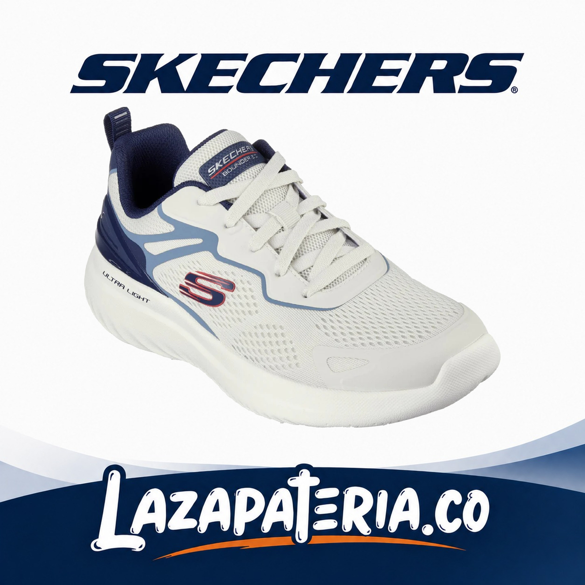 Tenis Skechers Bounder 2.0 Blanco para hombre