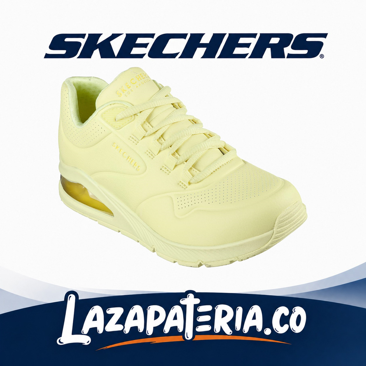 Tenis Skechers UNO Amarillo para mujer