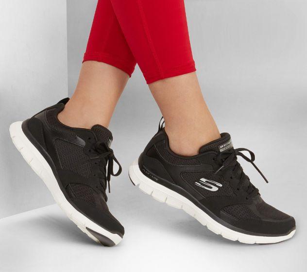 Tenis Skechers Flex Appeal Negro para mujer, vista 2