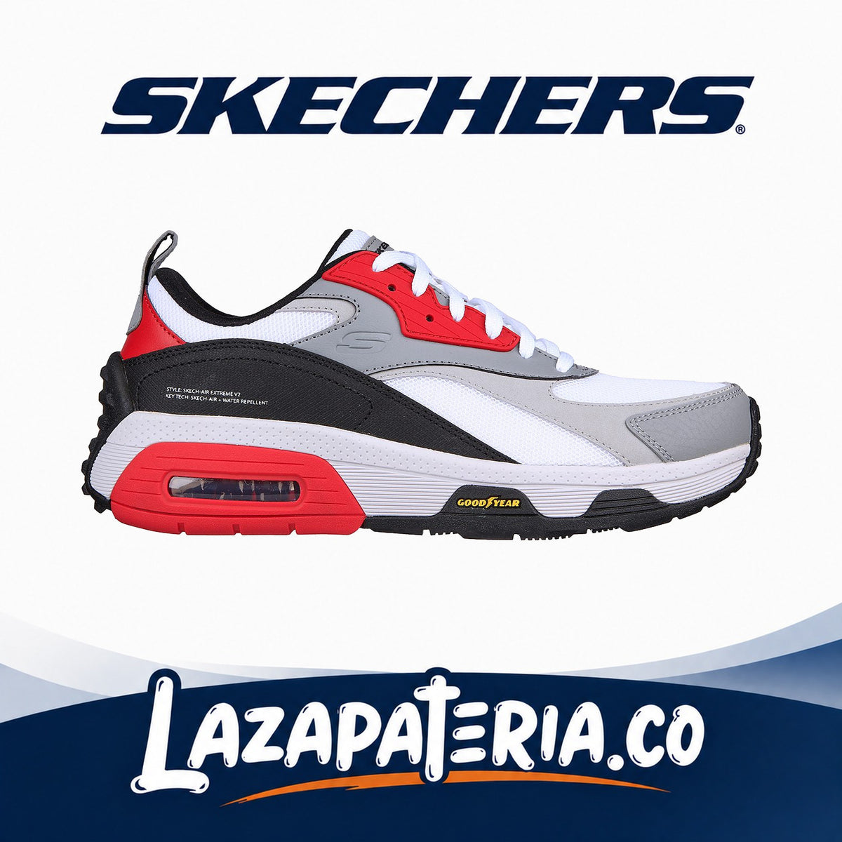 Tenis Skechers Skech-Air Blanco para hombre, vista 3