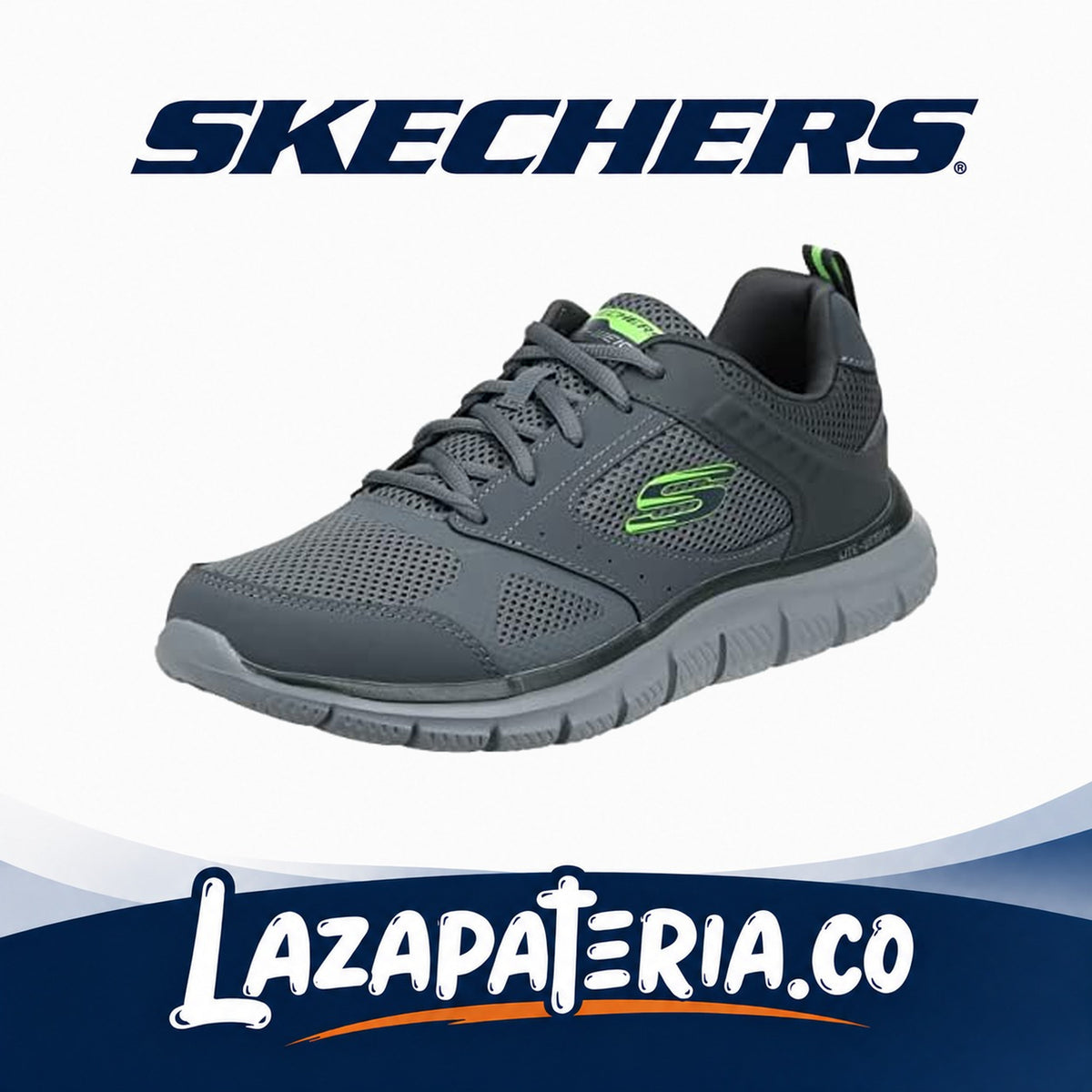 Tenis Skechers Track Gris Carbón para hombre, vista 2